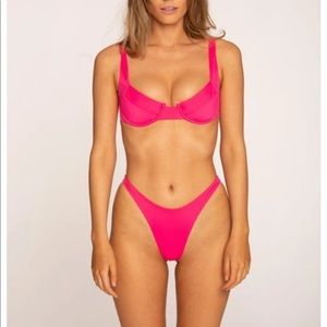 Bayu the label bikini top and bottom in pink